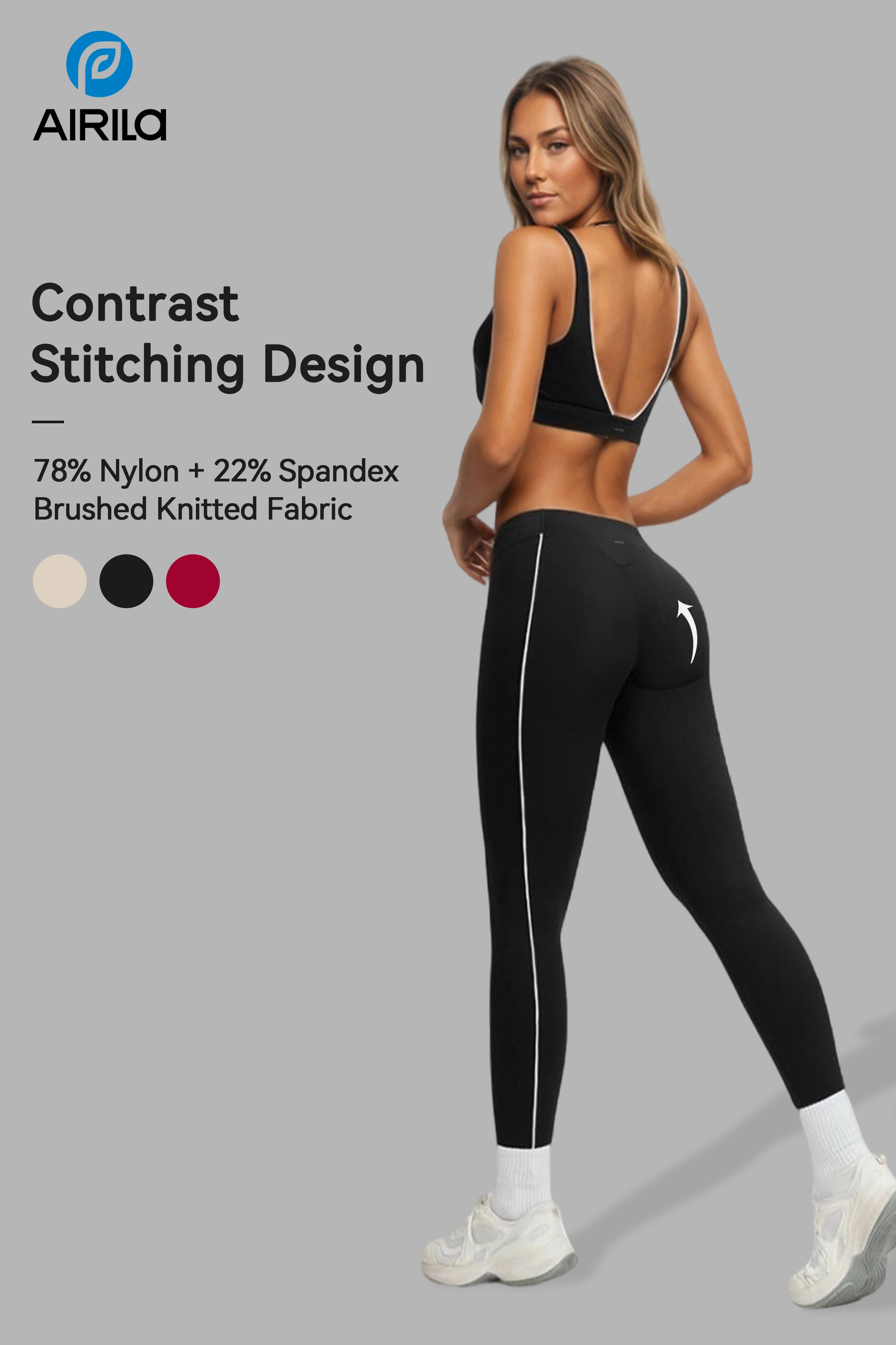 Airila Women's 2 Piece Yoga Set Halter Backless Sports Bra High Waist Leggings