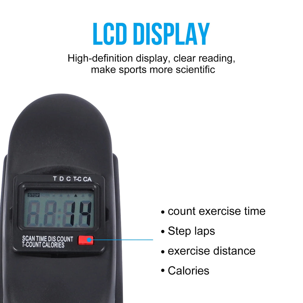 Stepper Exercise Bike LCD Screen Portable Multi-Function Foot Pedal Exerciser Peddler for Leg Arm and Knee Trainer Home Office