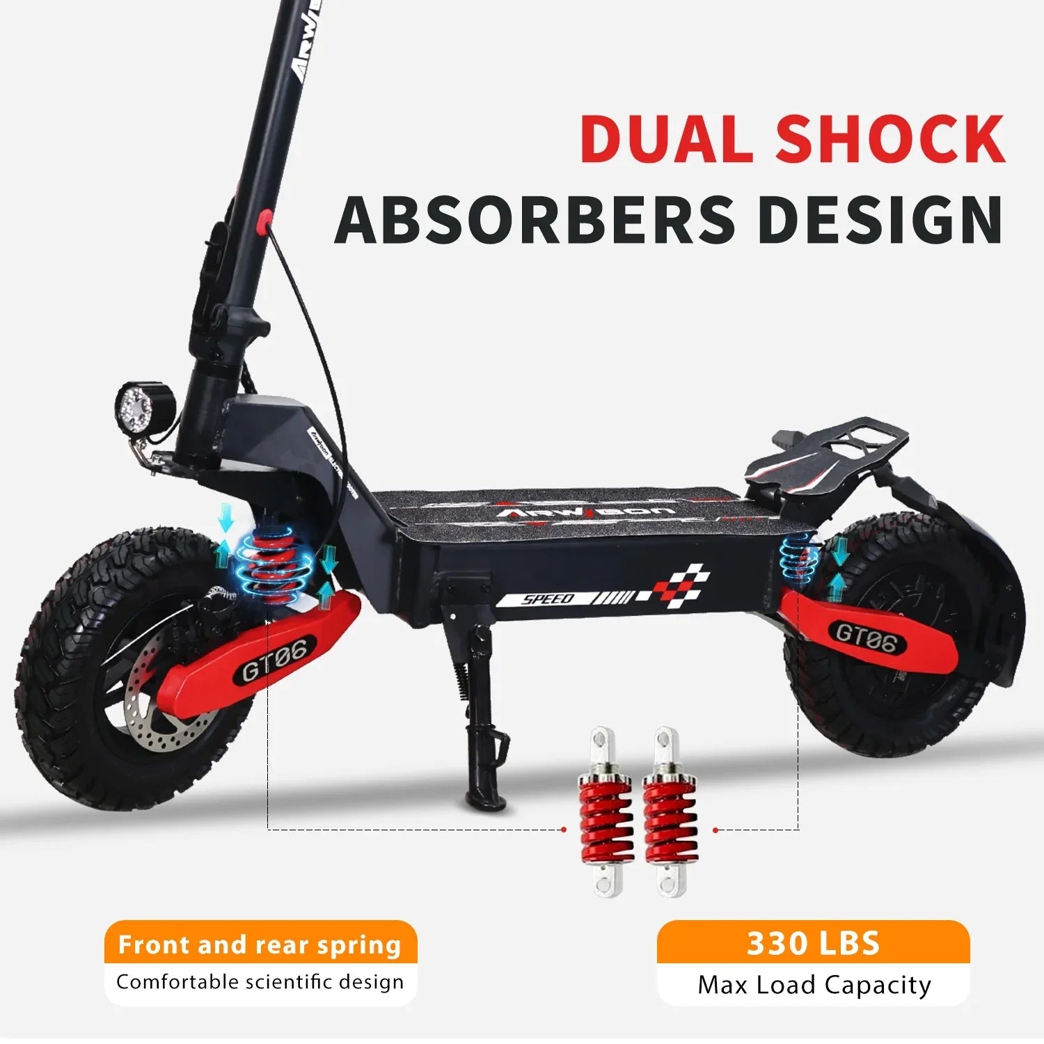 LELEKUAIC 1200W Electric Scooter for Adults With Dual Brakes