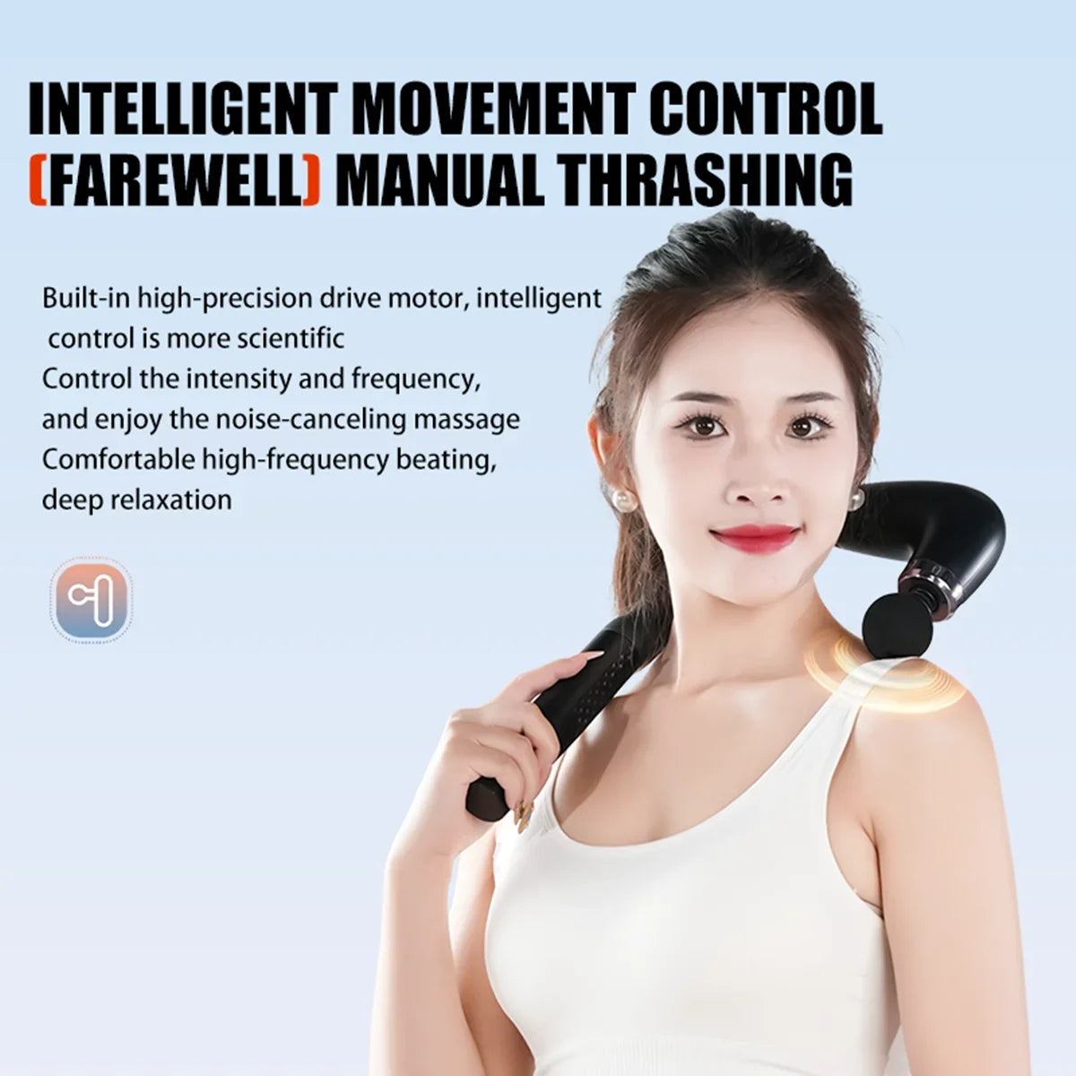 Electric Fascia Gun Massager Handheld Trigger Point Therapy Device For Fitness