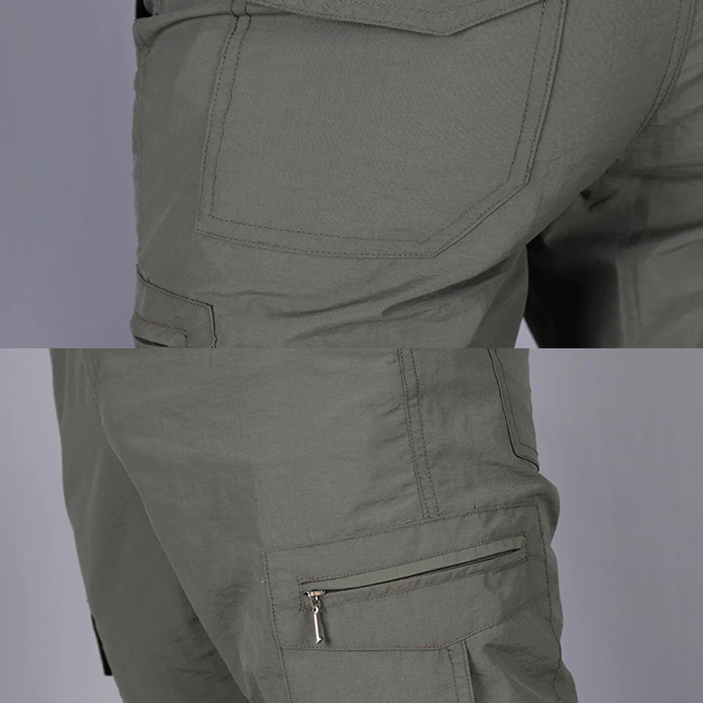 Multi-Pocket Men Cargo Pants Quick-Dry For Hiking And Camping