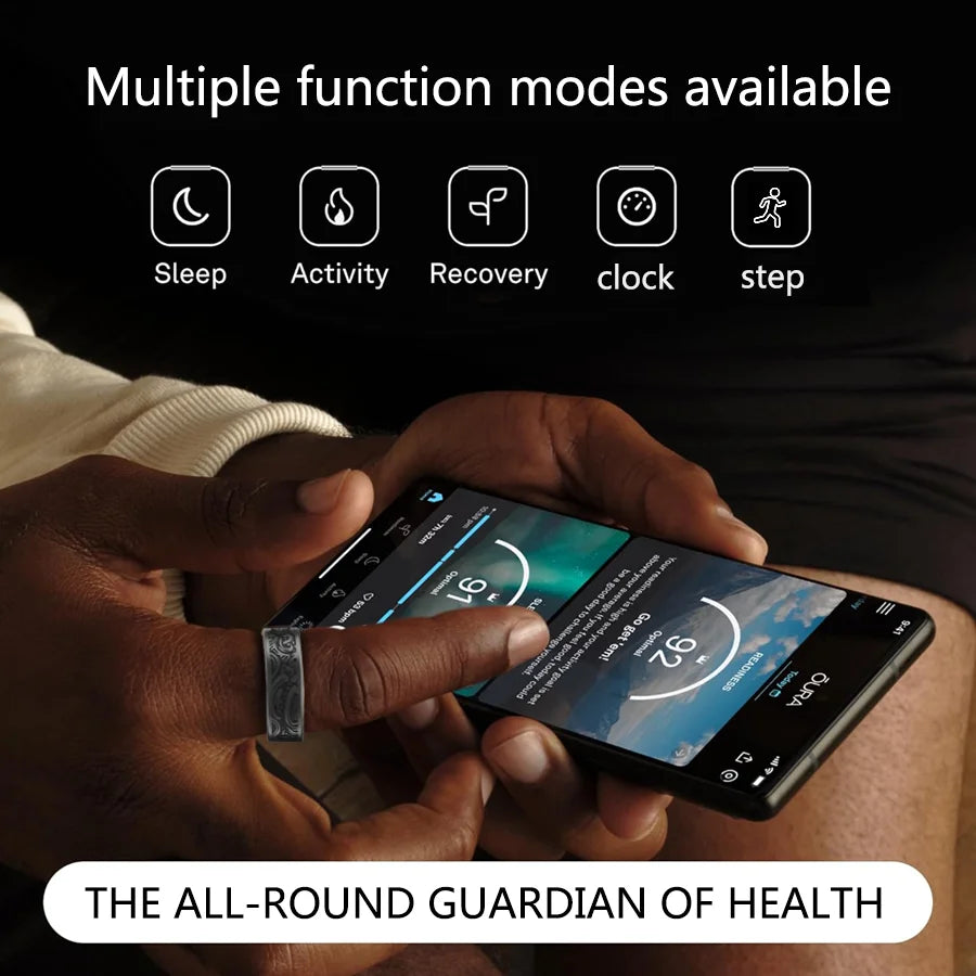 Smart Ring Fitness Tracker Sleep Monitor IP68 Waterproof Pedometer