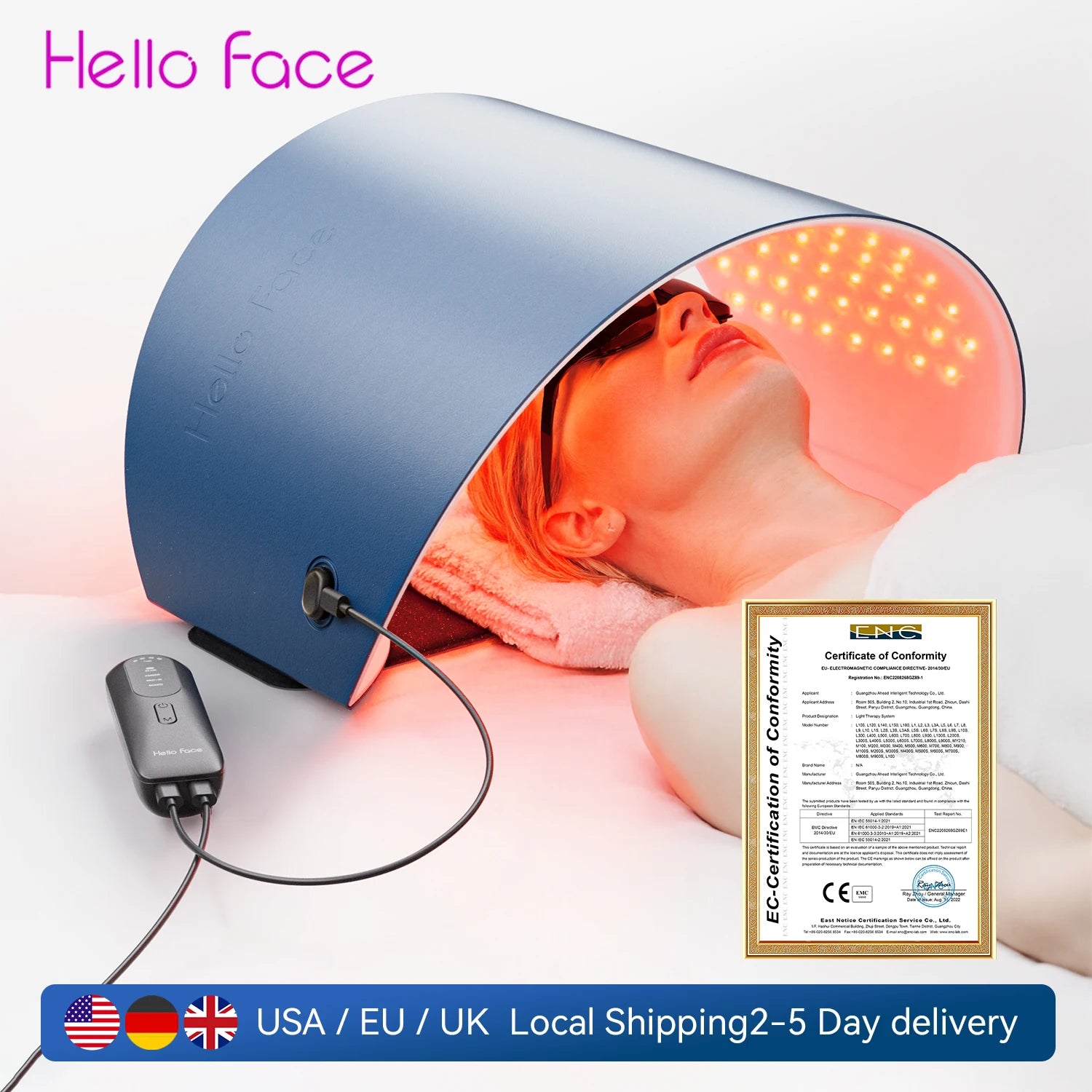 Hello Face L6 LED Light Mask NIR Skin Friendly Therapy