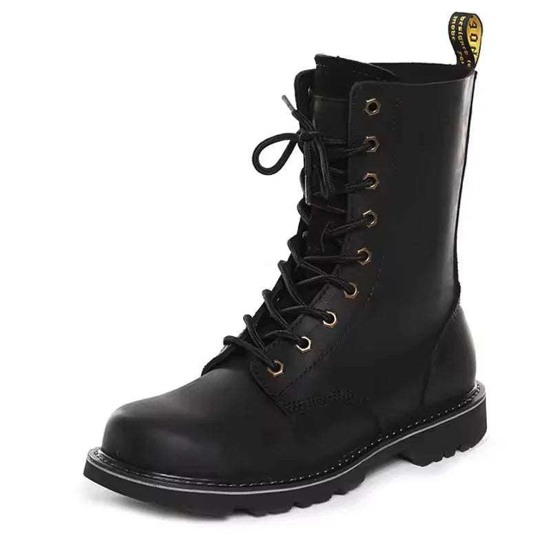 KOWMCN Unisex Cowhide Hiking Shoes Waterproof Tactical Boots