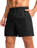 NONECN Men's Quick Dry Running Shorts With Zipper Pocket