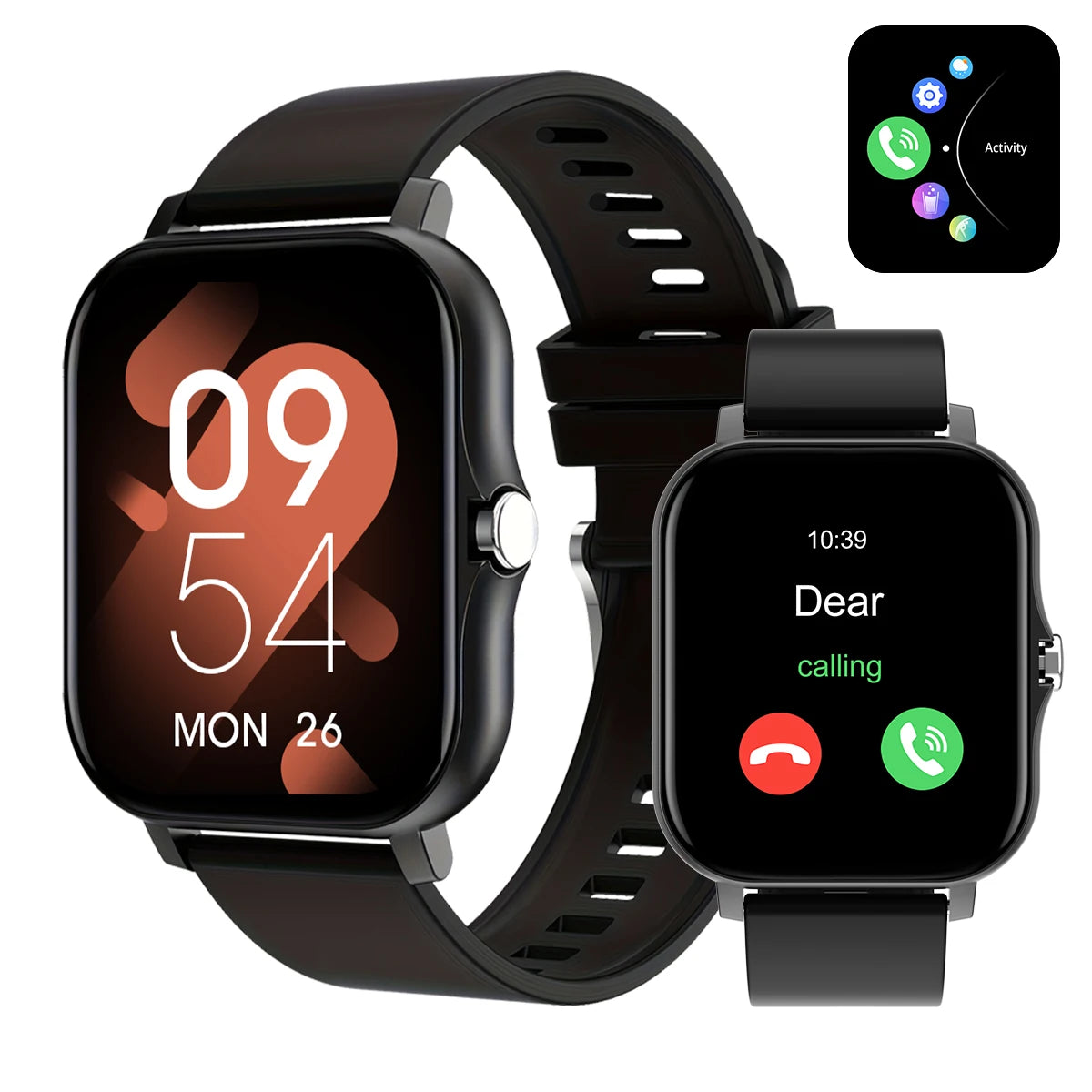 Smartwatch With Call Answer, Call Rejection, Android Iphone Compatible