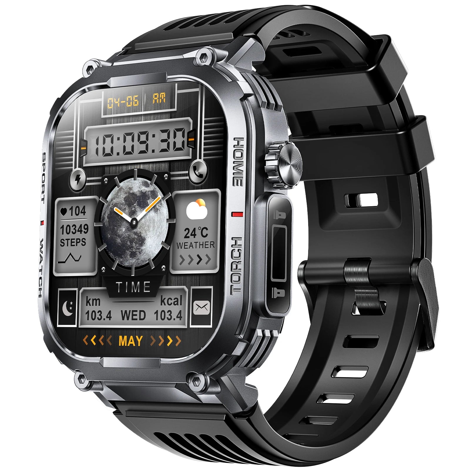 EIGIIS Smart Watch Men 3ATM Waterproof Heart Rate Fitness Tracker