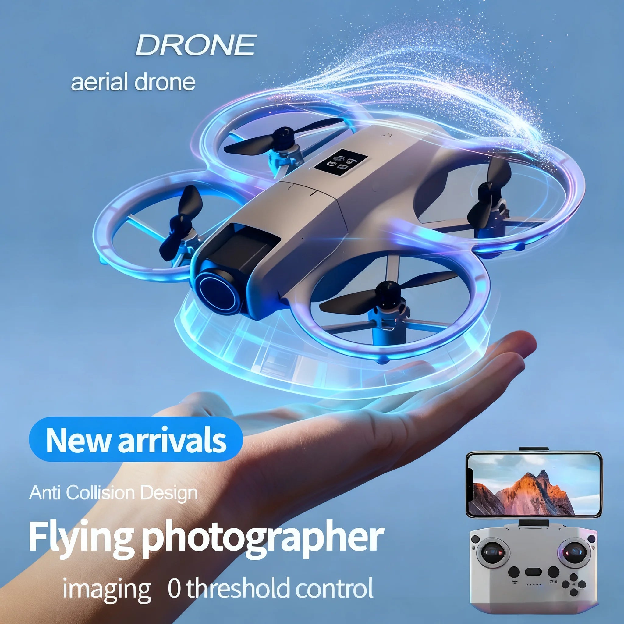 Beginner-Friendly Aerial Drone With Anti-Collision 20-Min Flight 1080P HD