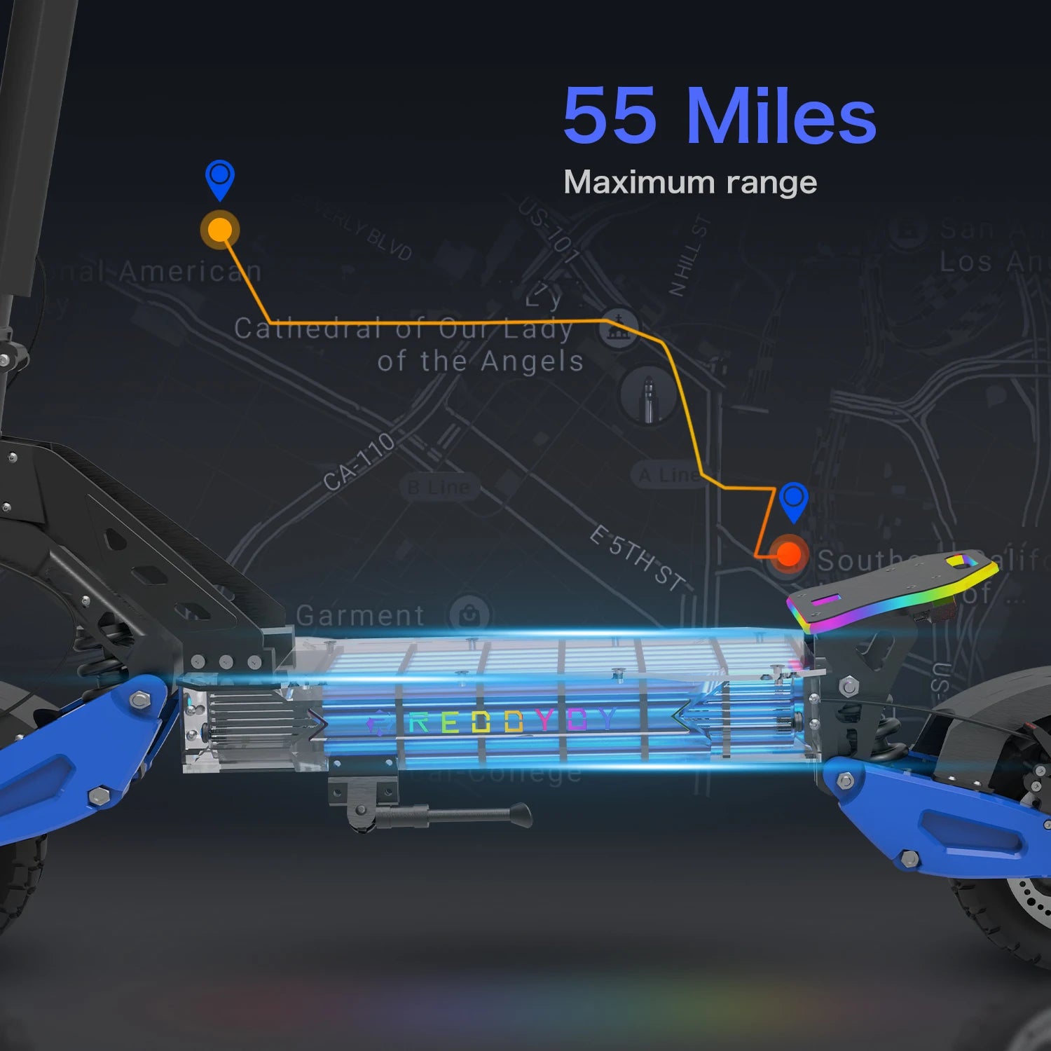 REDDYDY Electric Offroad Scooter 5000W Dual Motor
