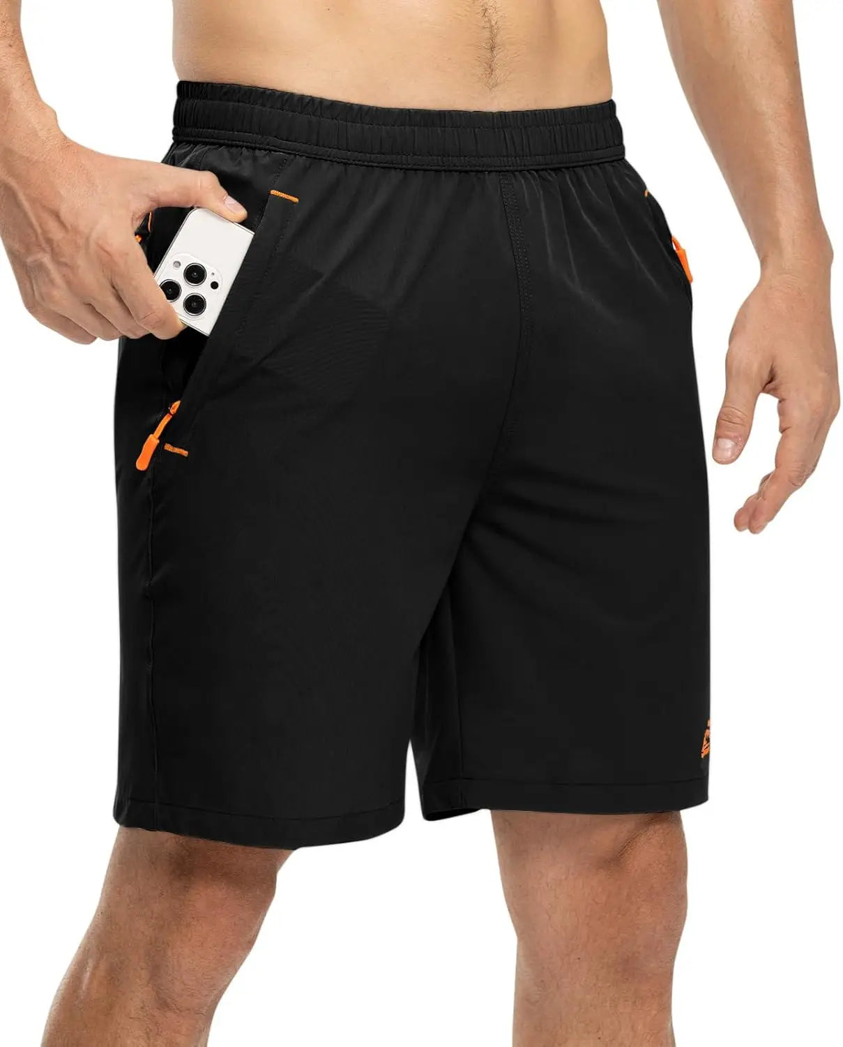 NONECN Men's Quick Dry Hiking Shorts With Zipper Pockets