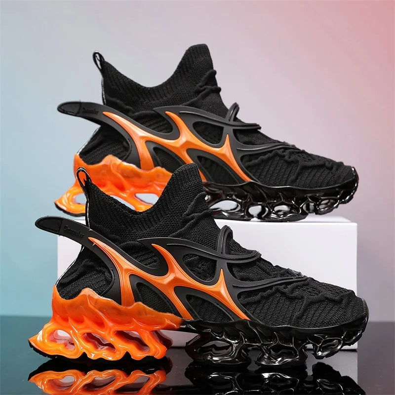 Mens Breathable Casual Sneakers Lace Up Trainer Shoes
