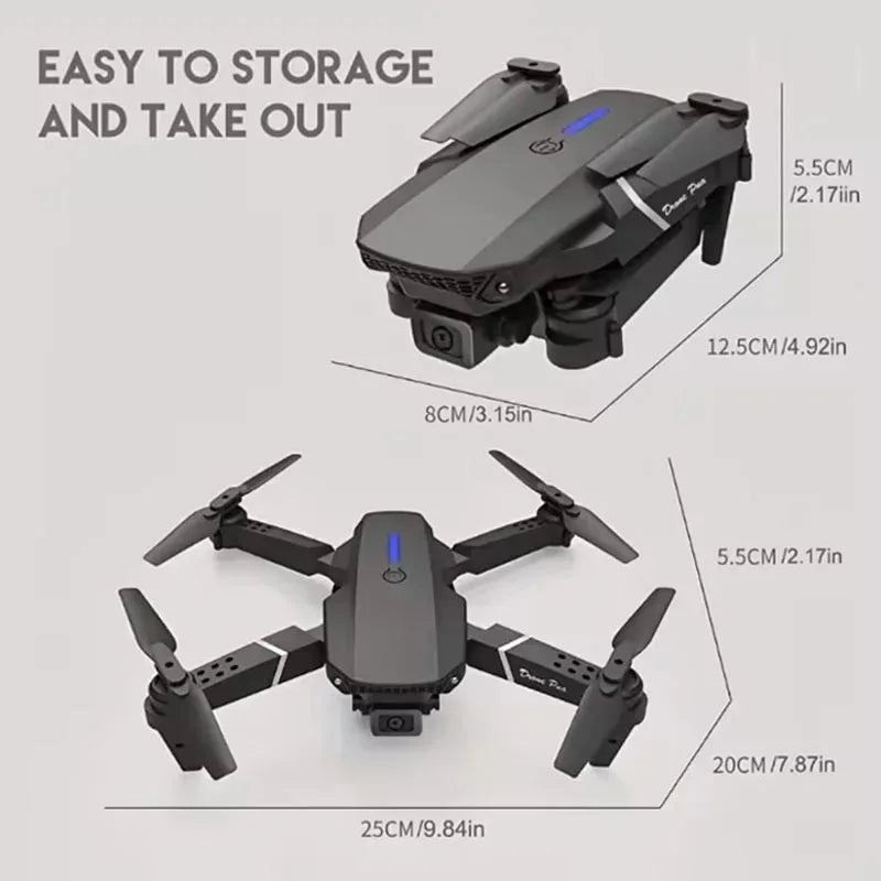 QJ RC Drone 4K Folding FPV With 2 Batteries