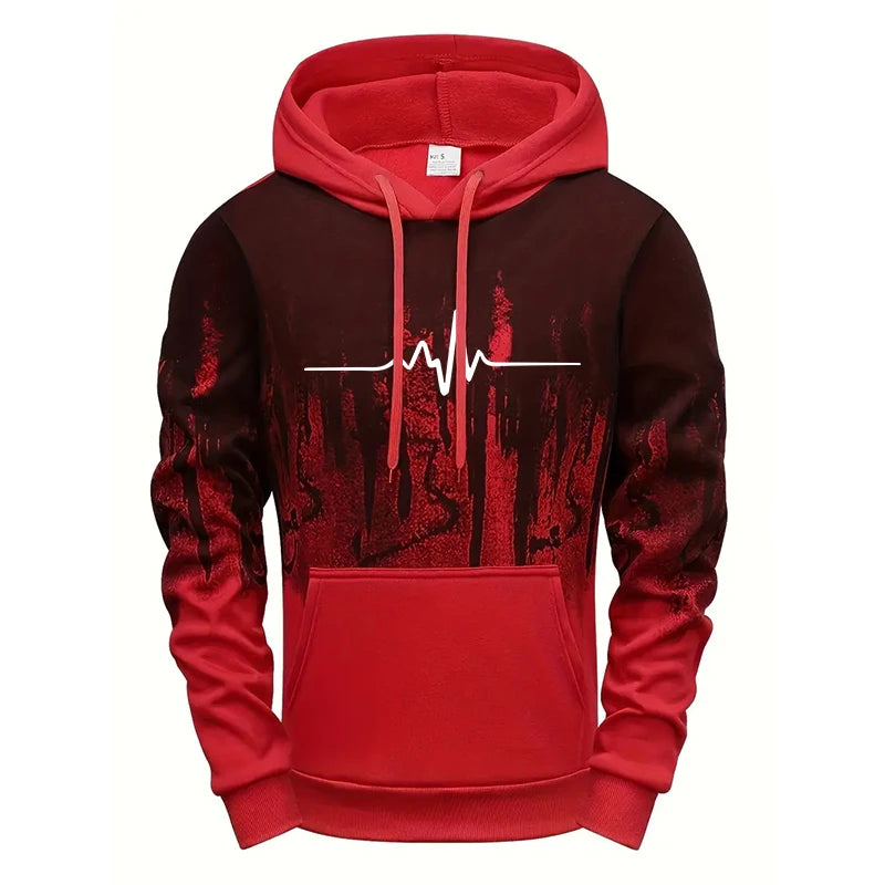 Men's Autumn Winter Tracksuit Hoodie Sweatpants Set
