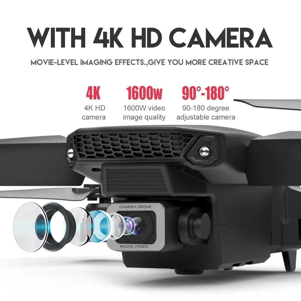 QJ RC Drone 4K Folding FPV With 2 Batteries