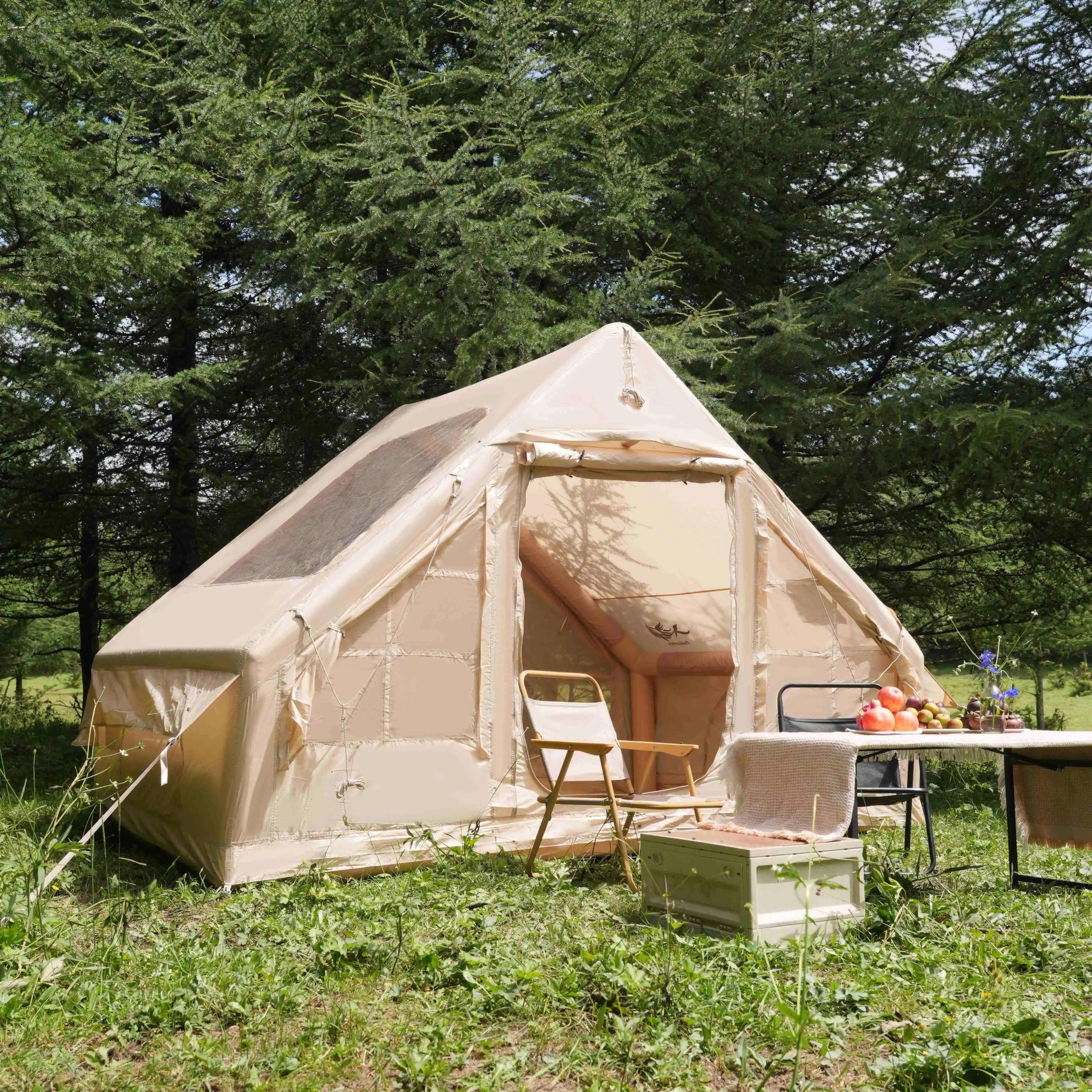 Pakicetus Inflatable Tent With Skylight Quick Setup Family Tent