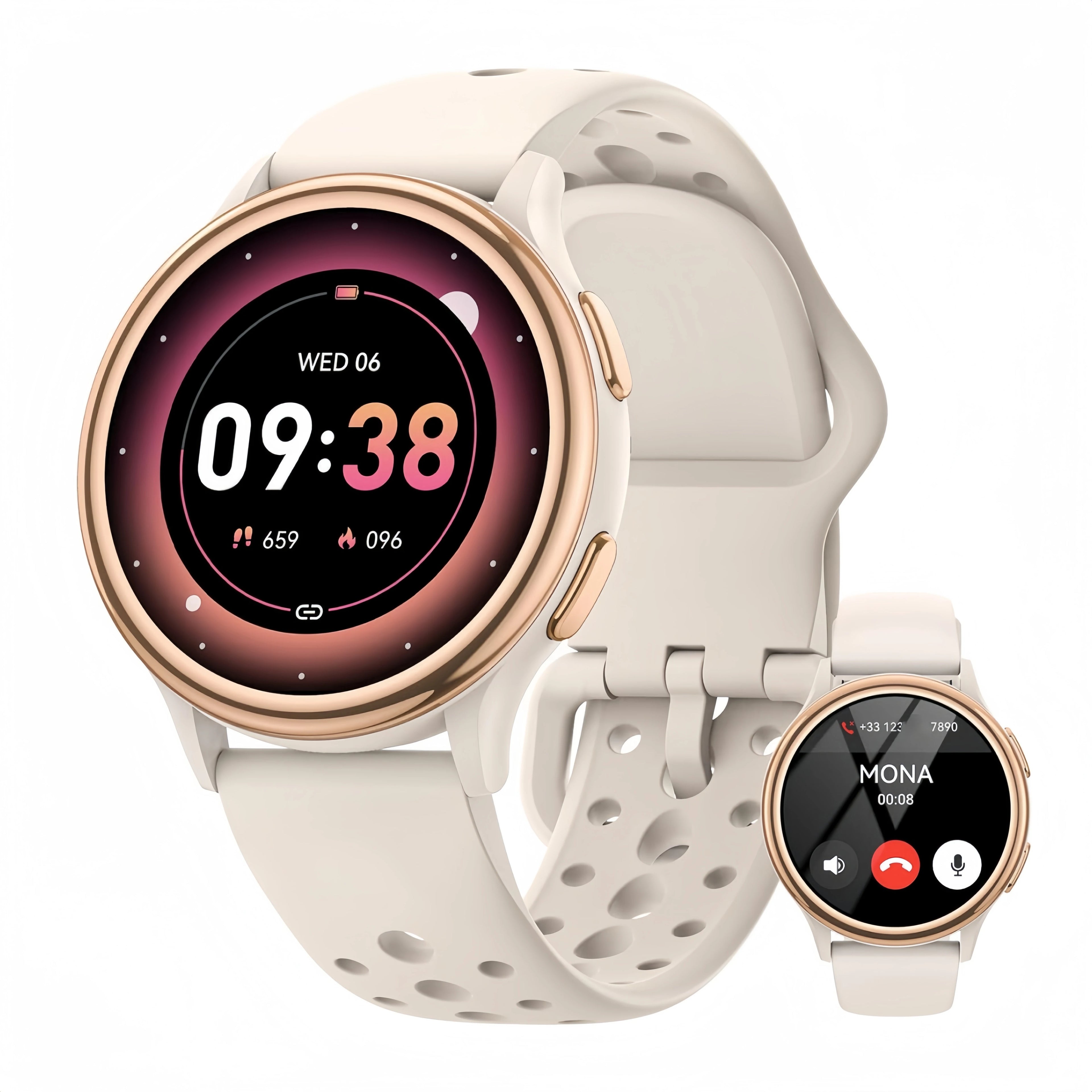 AnyloopCa Women Smartwatch FitnessTracker Bluetooth53 Calls HealthMonitor Faces Wellness