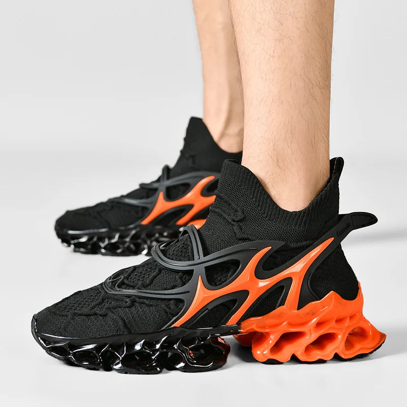 Mens Breathable Casual Sneakers Lace Up Trainer Shoes