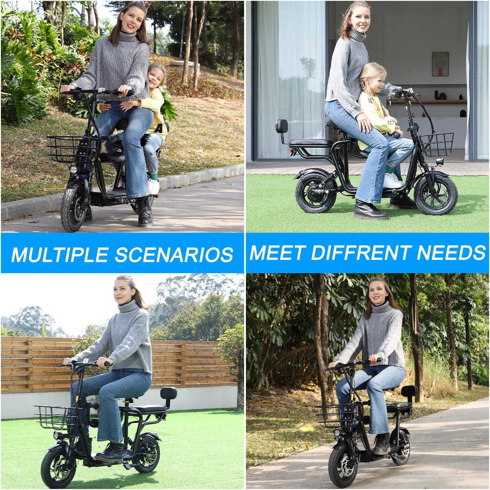 EILLEO SPACEWALK 36V Electric Scooter For Adults With Three Seats