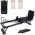 HiMISS Foldable Reformer Pilates Machine With Adjustable Heights