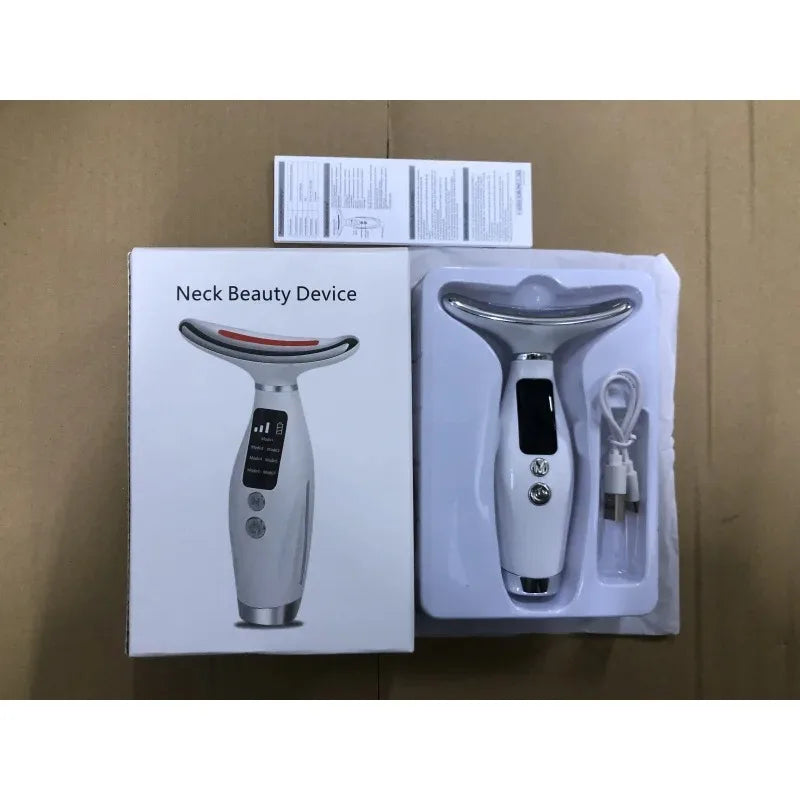 Portable LED Light Therapy Massager For Face And Neck