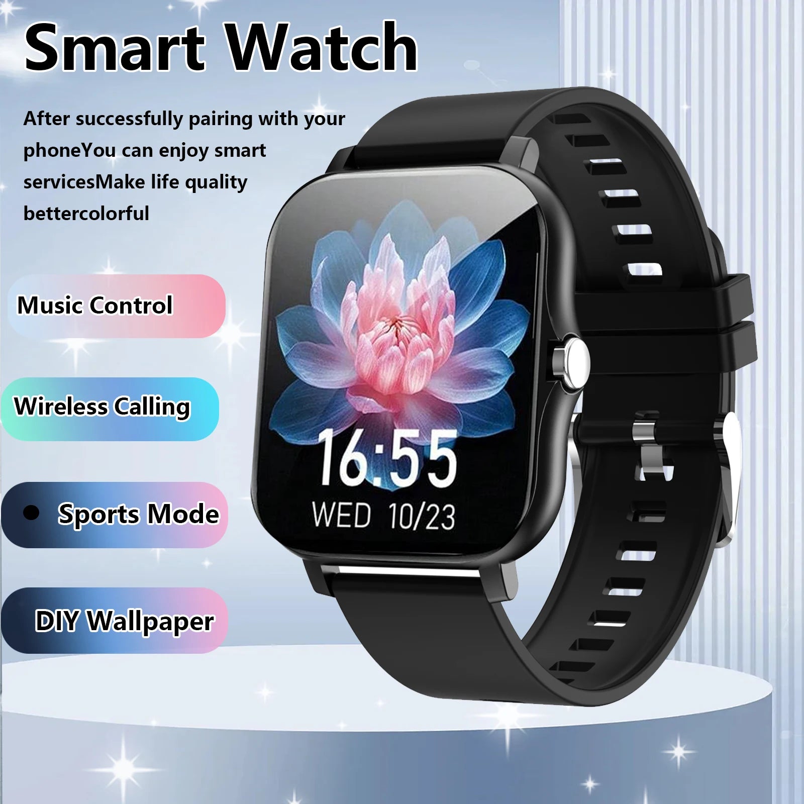 Odelettevcy Smartwatch With Wireless Calling And Message Reminders