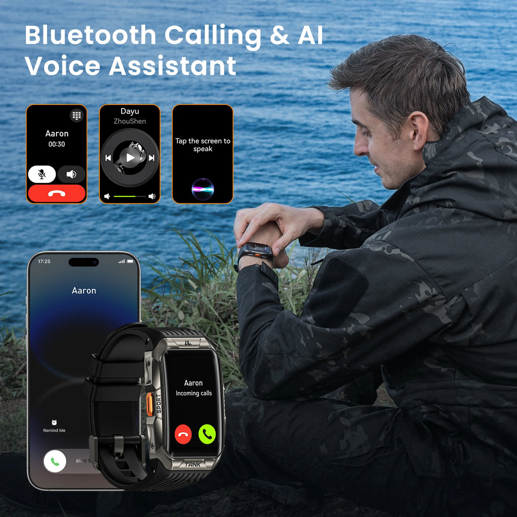KOSPET Tank X2 Smartwatch IP69K Waterproof AMOLED Bluetooth Call