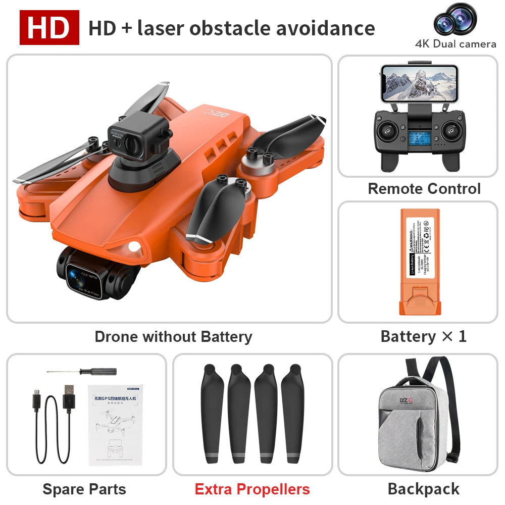 ISHOWTIENDA L900 Pro Se Drone 4K HD GPS Camera 5G WiFi FPV Brushless RC Helicopter