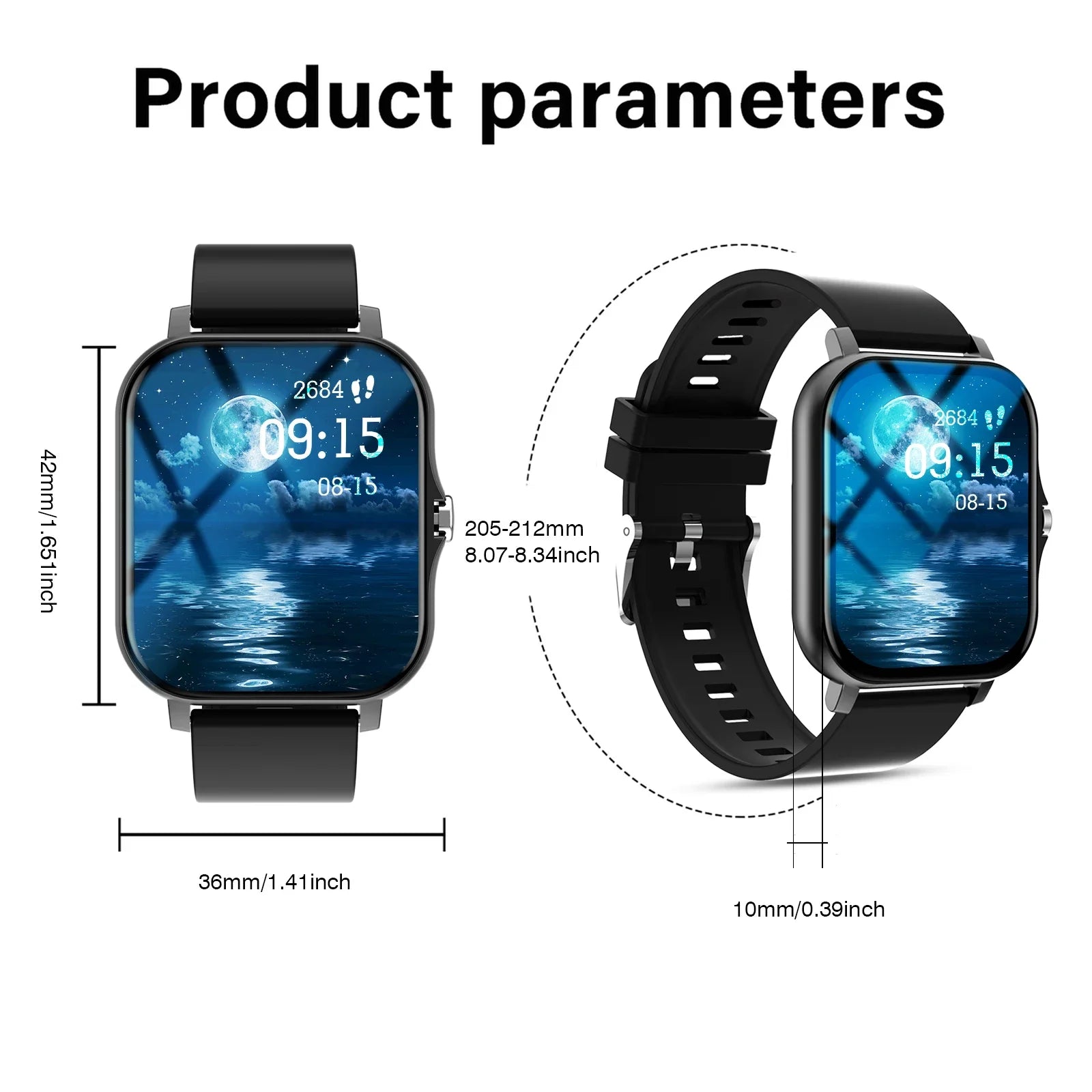 Odelettevcy Smartwatch With Wireless Calling And Message Reminders