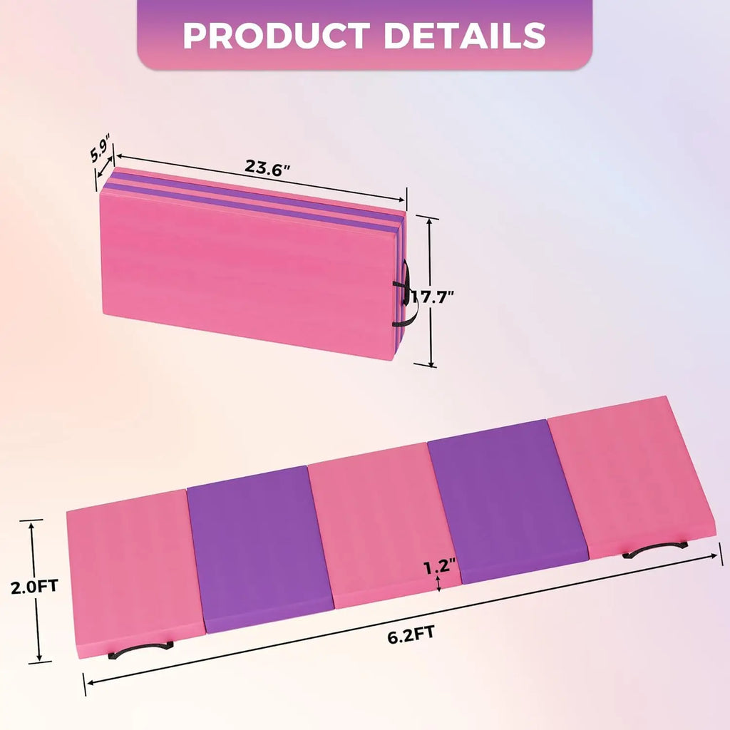 TWISTER.CK Folding Gym Mat Extra Firm High-Density Foam