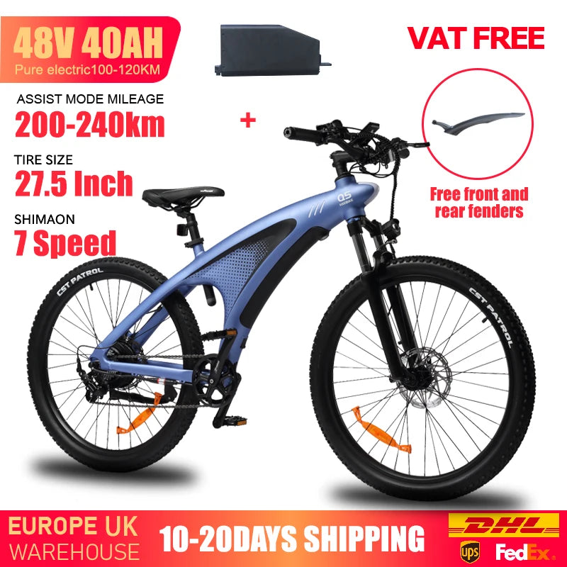 HUANCI Q5 Mountain Electric Bike 48V 20Ah Aluminum Frame