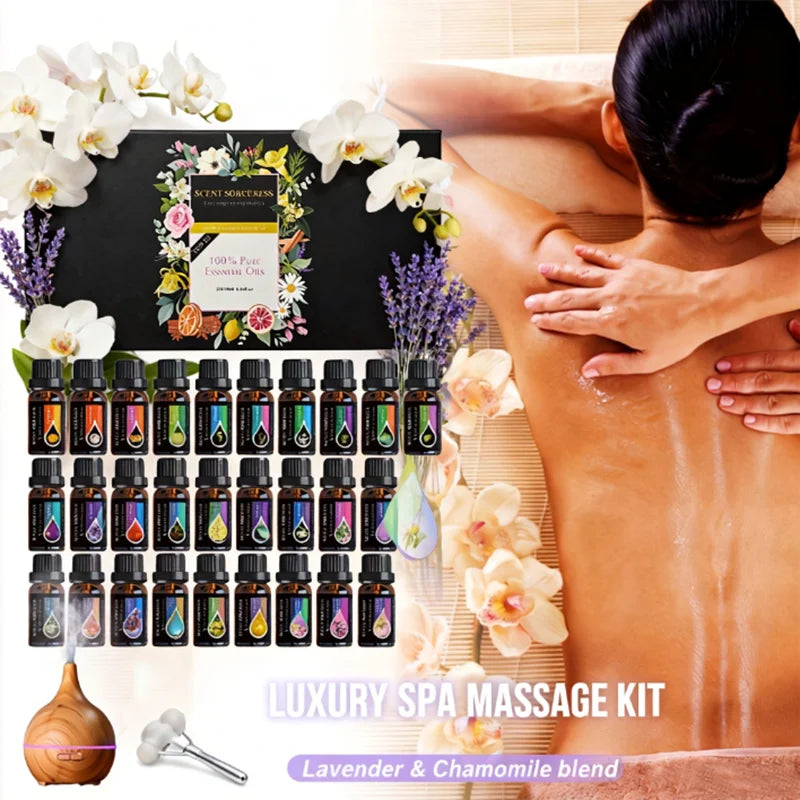 Scent Sorceress 20Pcs Essential Oil Set Lavender Eucalyptus Lemon Orange