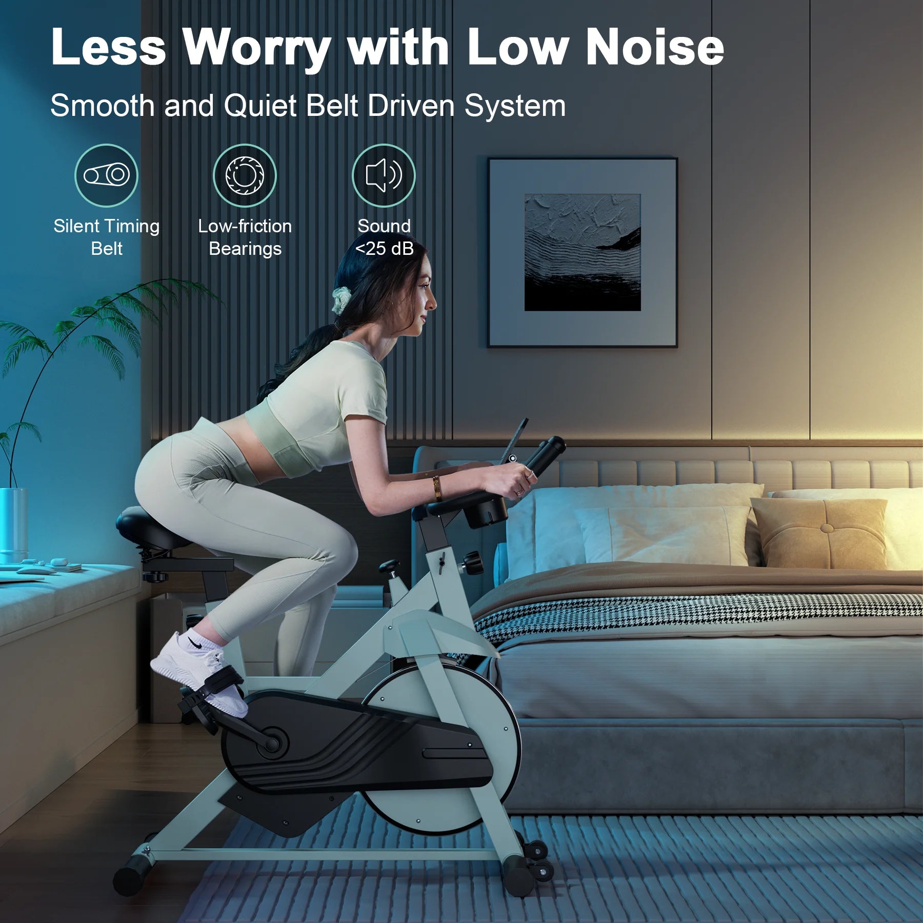 Superun 32-Level Magnetic Resistance Exercise Bike