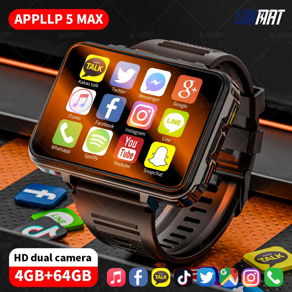 Lokmat Appllp 5 Max Android Watch Phone 4G Dual Camera