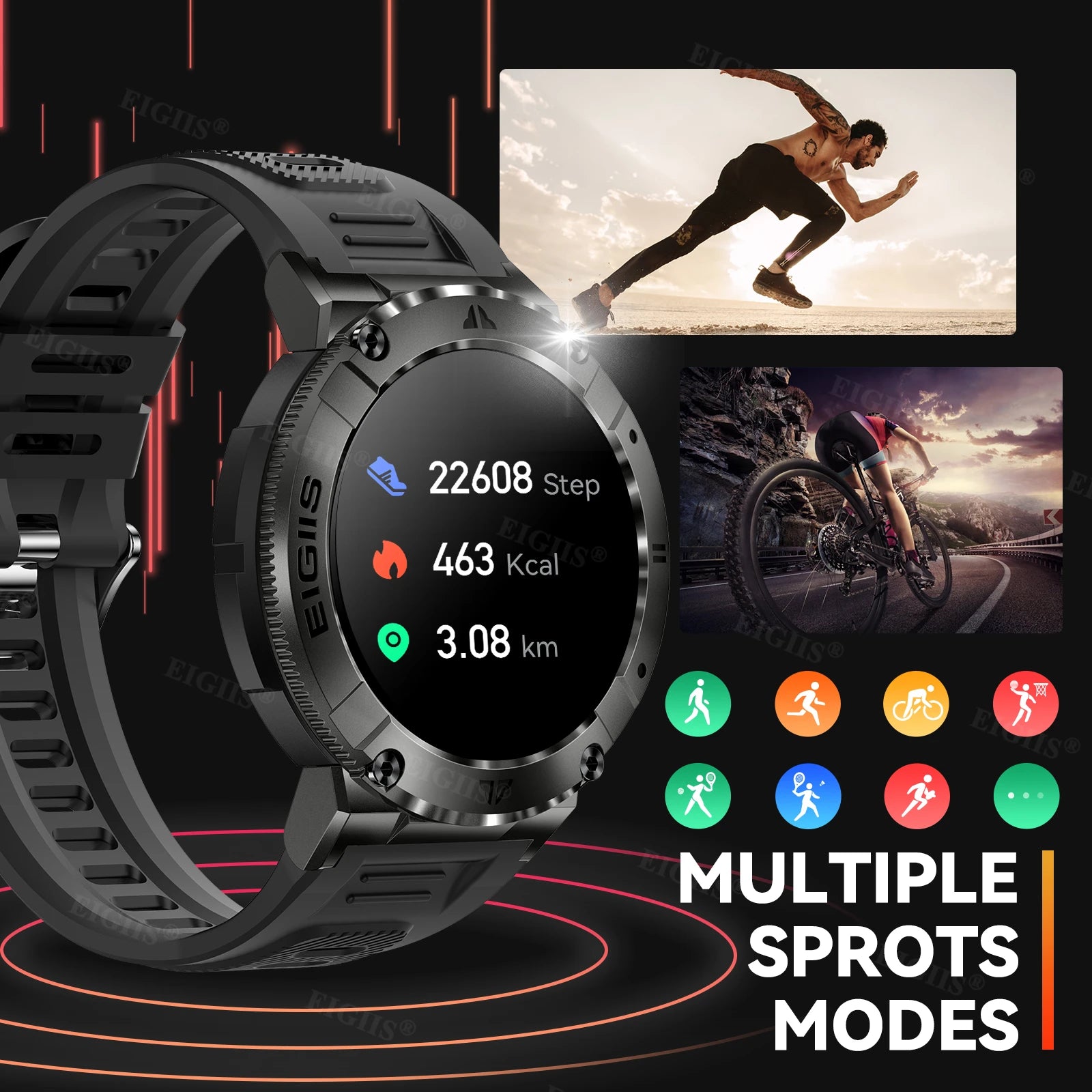 LaNikar Smart Watch TFT Display Bluetooth Call Blood Pressure Health Monitor
