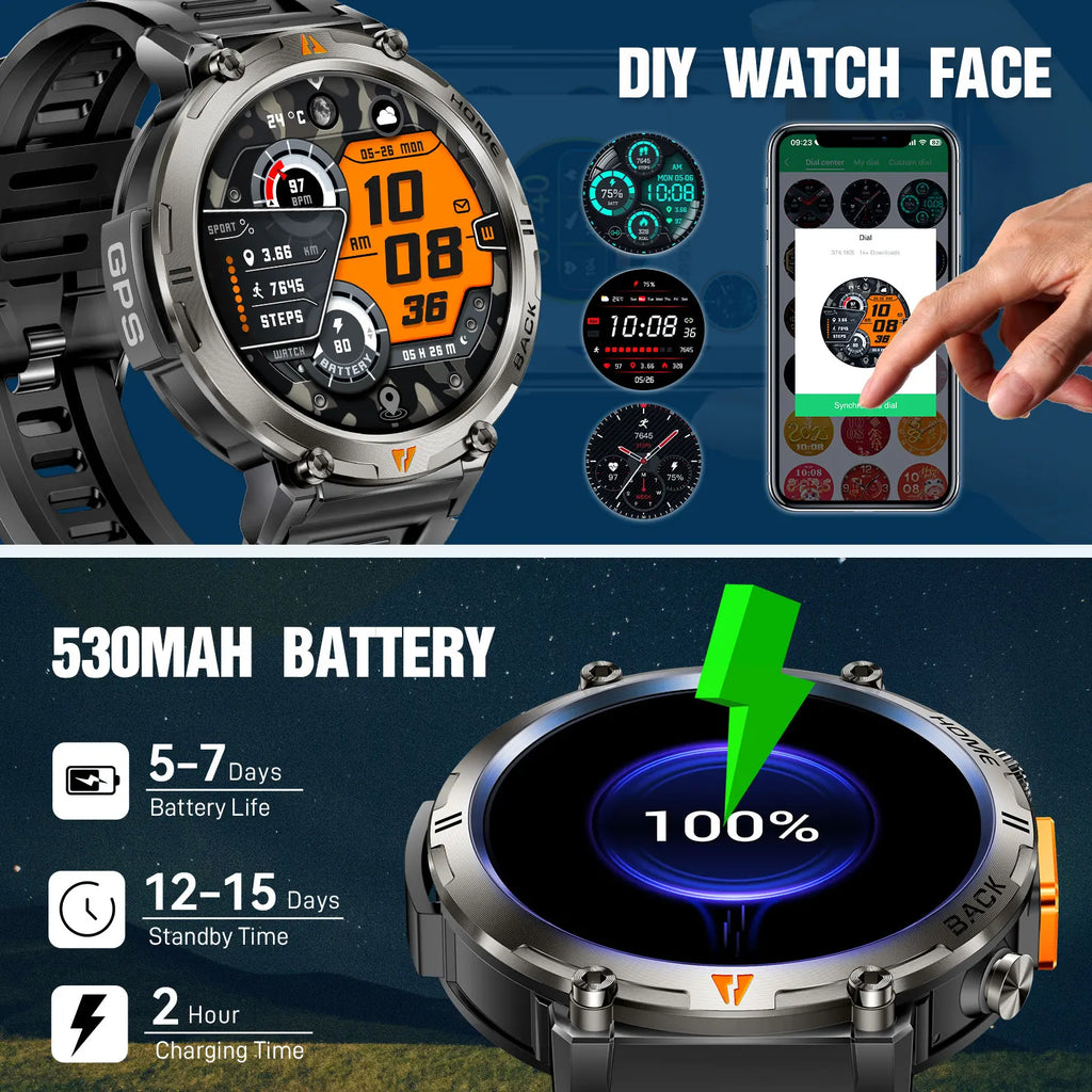 EIGIIS KE3 Smartwatch Bluetooth Call And Heart Rate Monitor