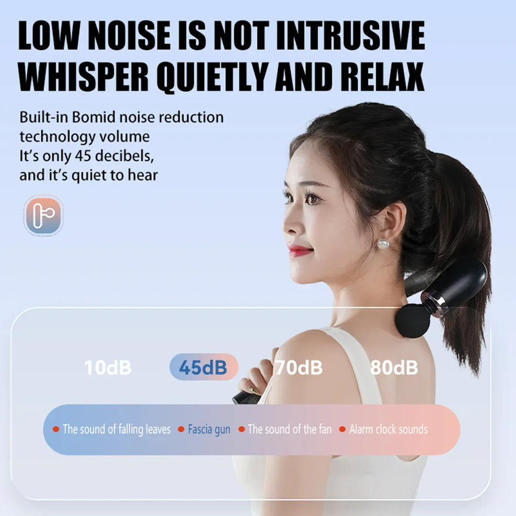 Electric Fascia Gun Massager Handheld Trigger Point Therapy Device For Fitness