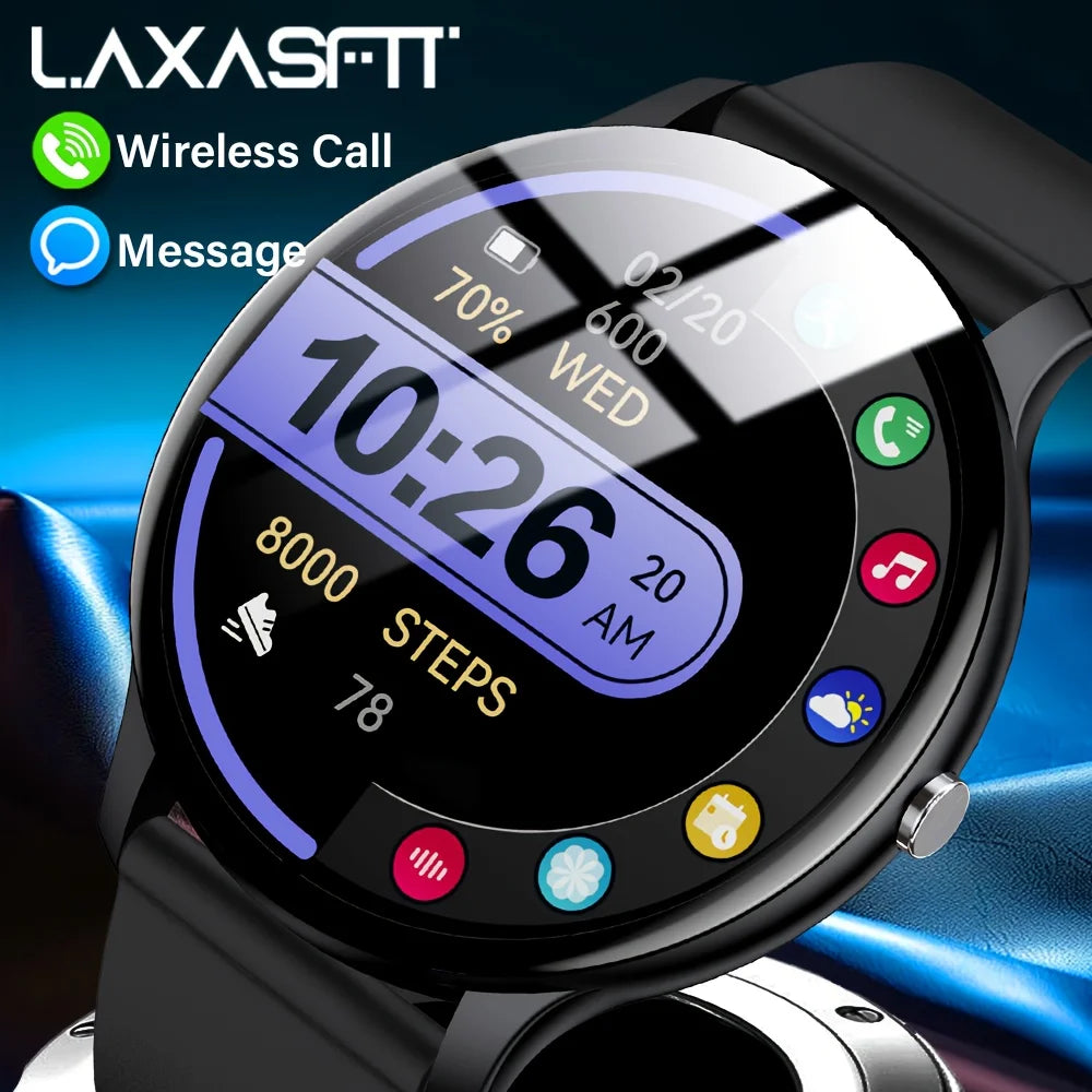 LAXASFIT Smart Watch 1.46 HD Screen Heart Rate Monitor IP68