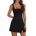 Athletic Dress For Women Built In Shorts With Pockets Knee Length