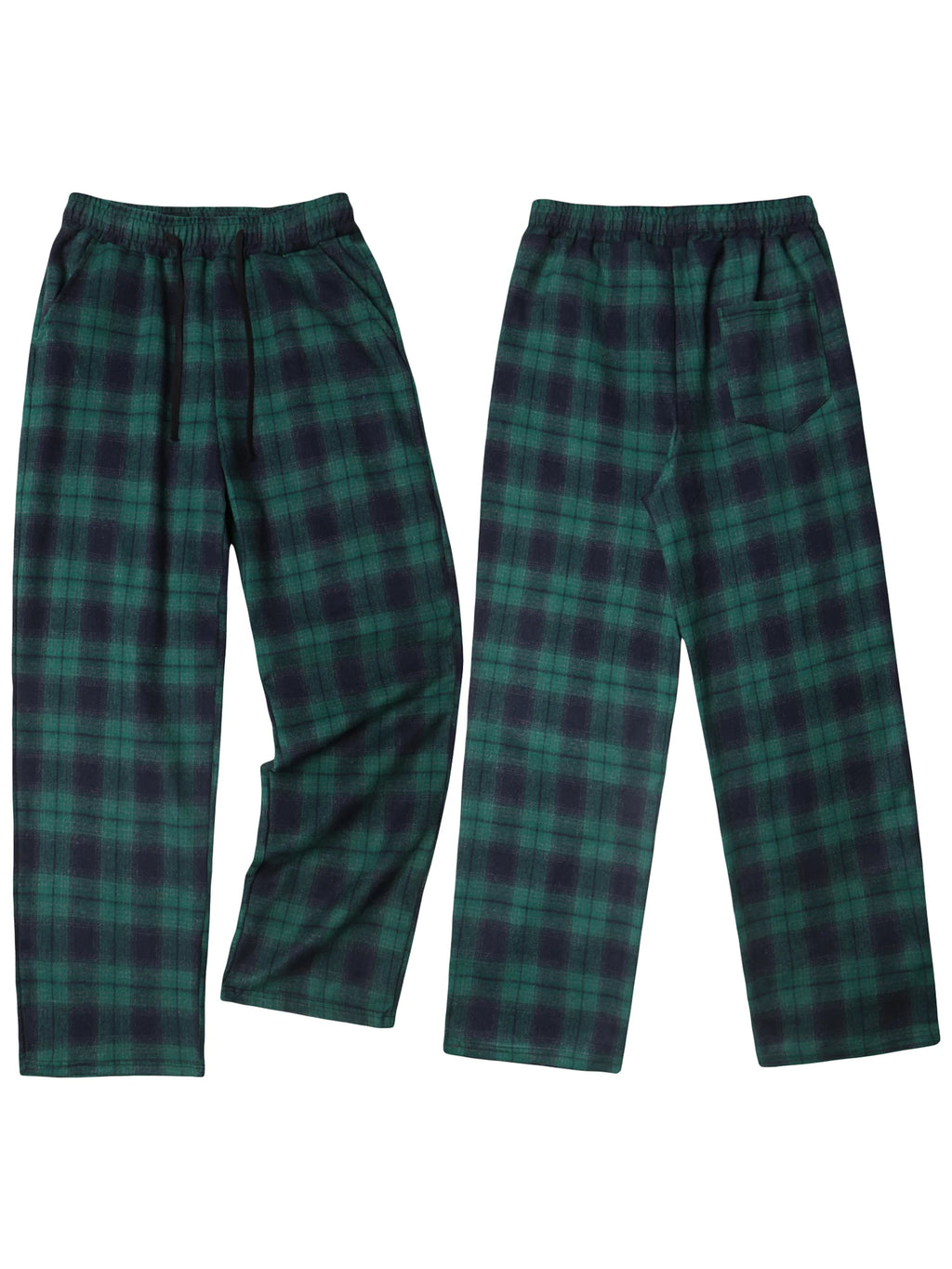NONECN Men's Checkered Lounge Pants With Adjustable Drawstring Waistband Everyday