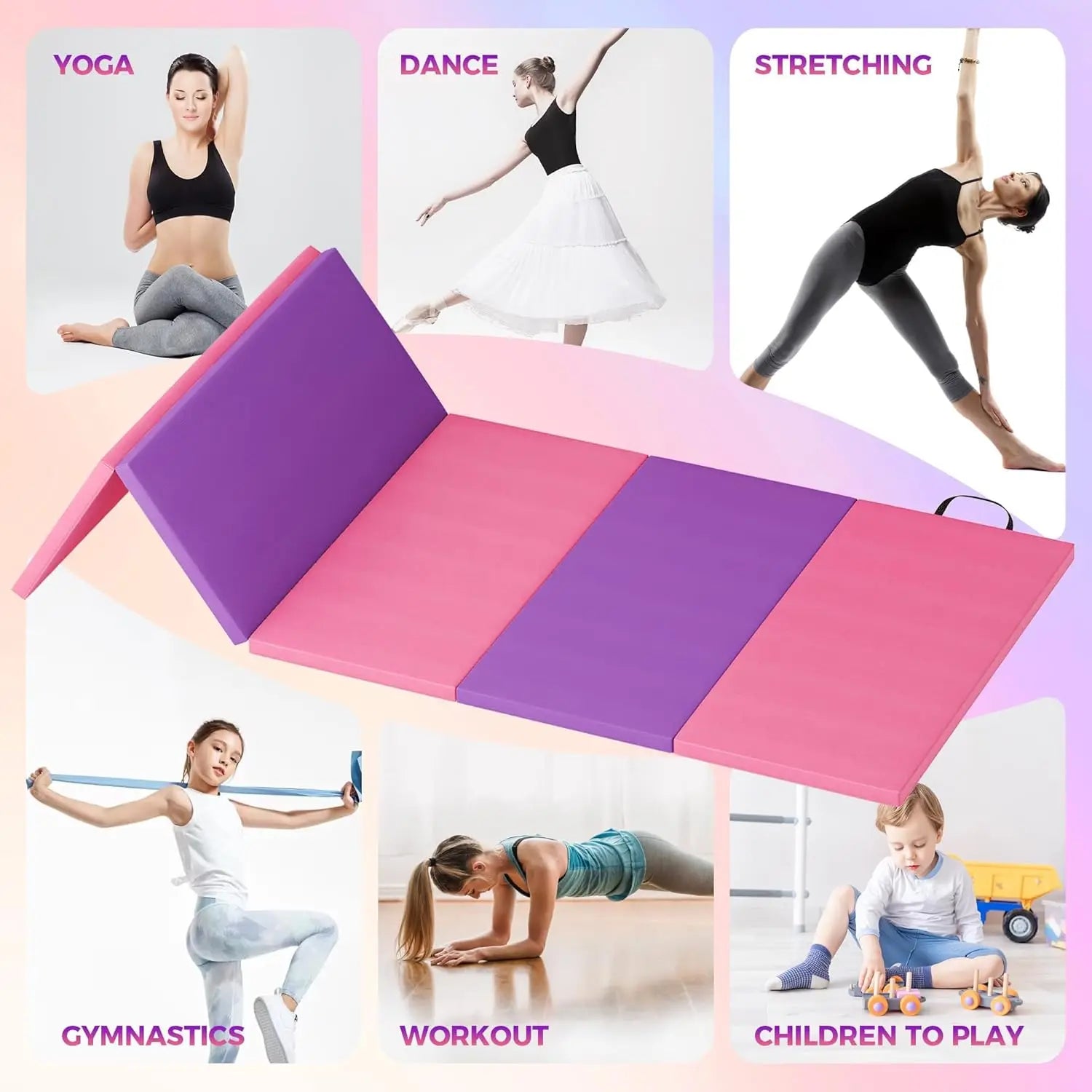 TWISTER.CK Folding Gym Mat Extra Firm High-Density Foam