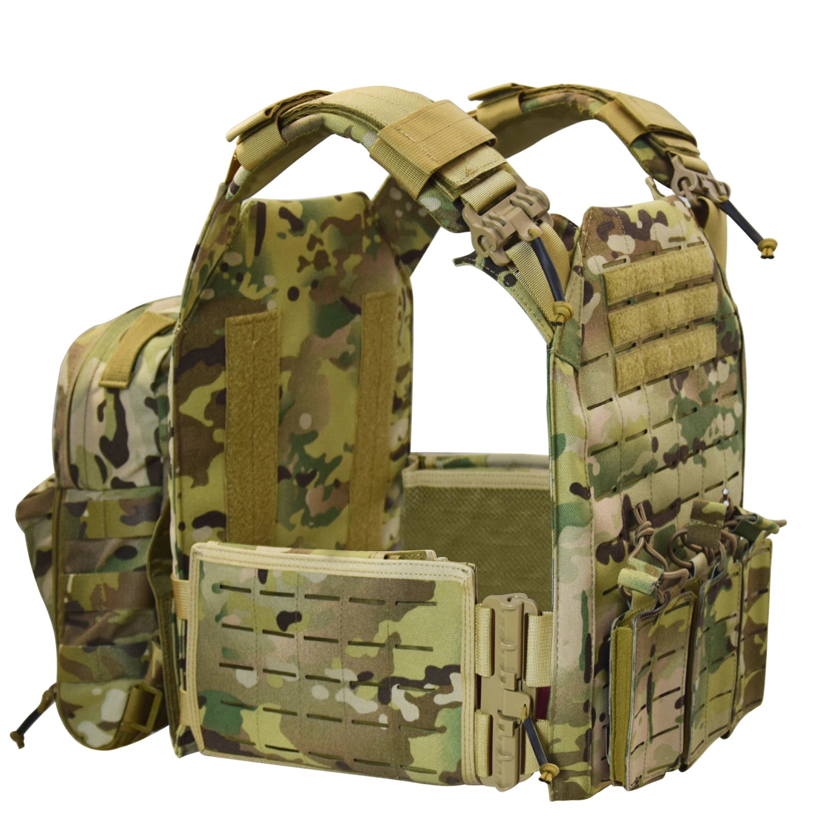 EMERSONGEARSCN Laser Cut Nylon Quick Release Vest With Hydration Backpack