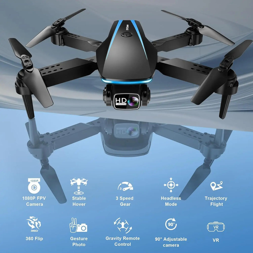 Foldable Drone With Camera 4K HD Video 2 Batteries