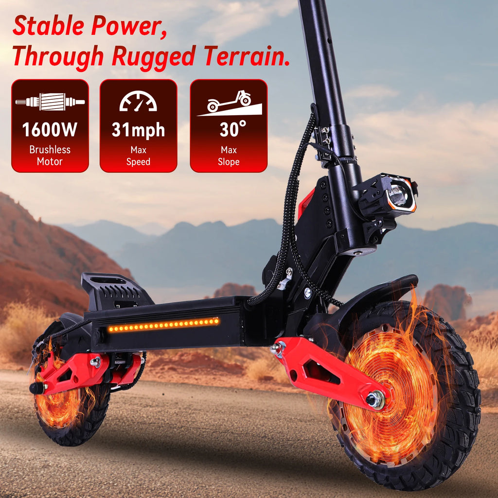 Obarter J15 Electric Scooter 1600W 48V 18Ah, 31mph