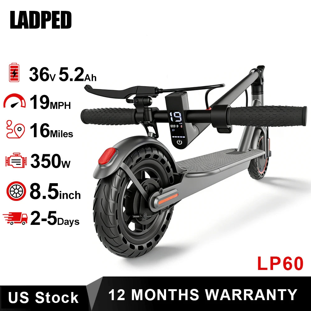 Ladped LP60 Electric Scooter 350W 19 MPH Foldable for Adults