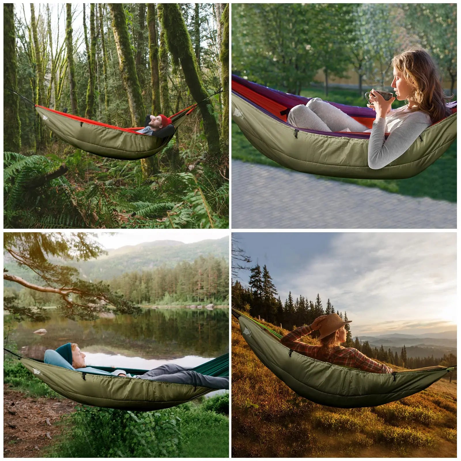 Insulated Hammock Underquilt Sleeping Bag For Four Seasons
