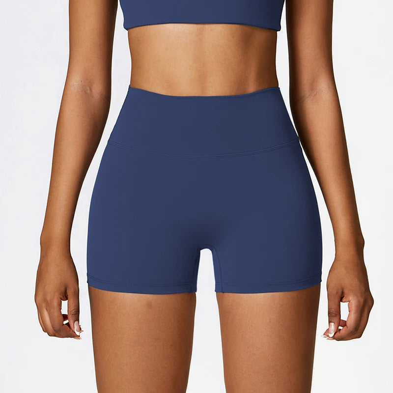 PKWYKLRECN Women's High Waist Yoga Shorts Quick Dry Breathable