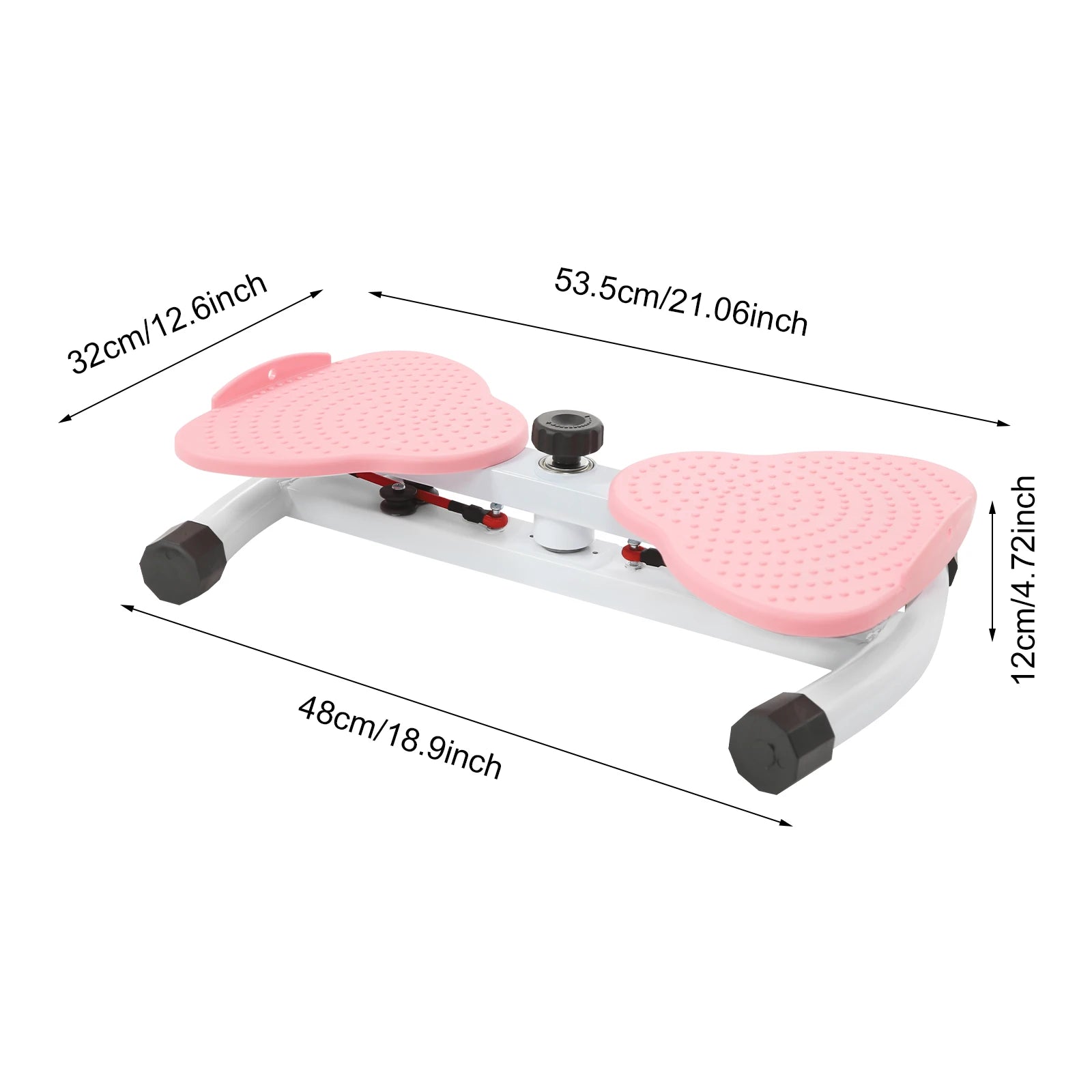 Waist Twister Exercise Machine with Resistance Bands 220LBS Capacity Twist Board for Ab Workout & Weight Loss, Home Fitness Pink