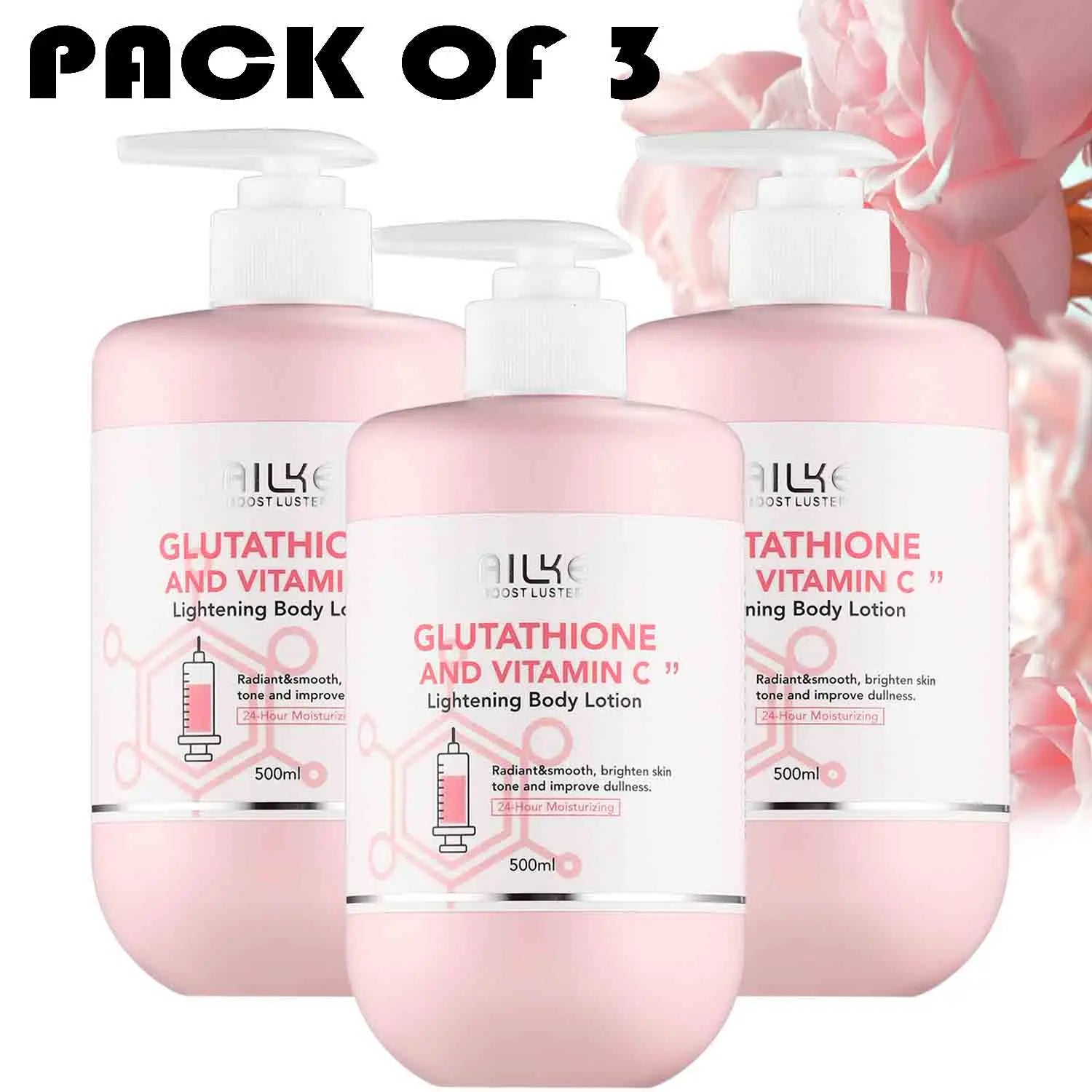 AILKE Whitening Brightening Moisturizing Lotion With Vitamin C Glutathione