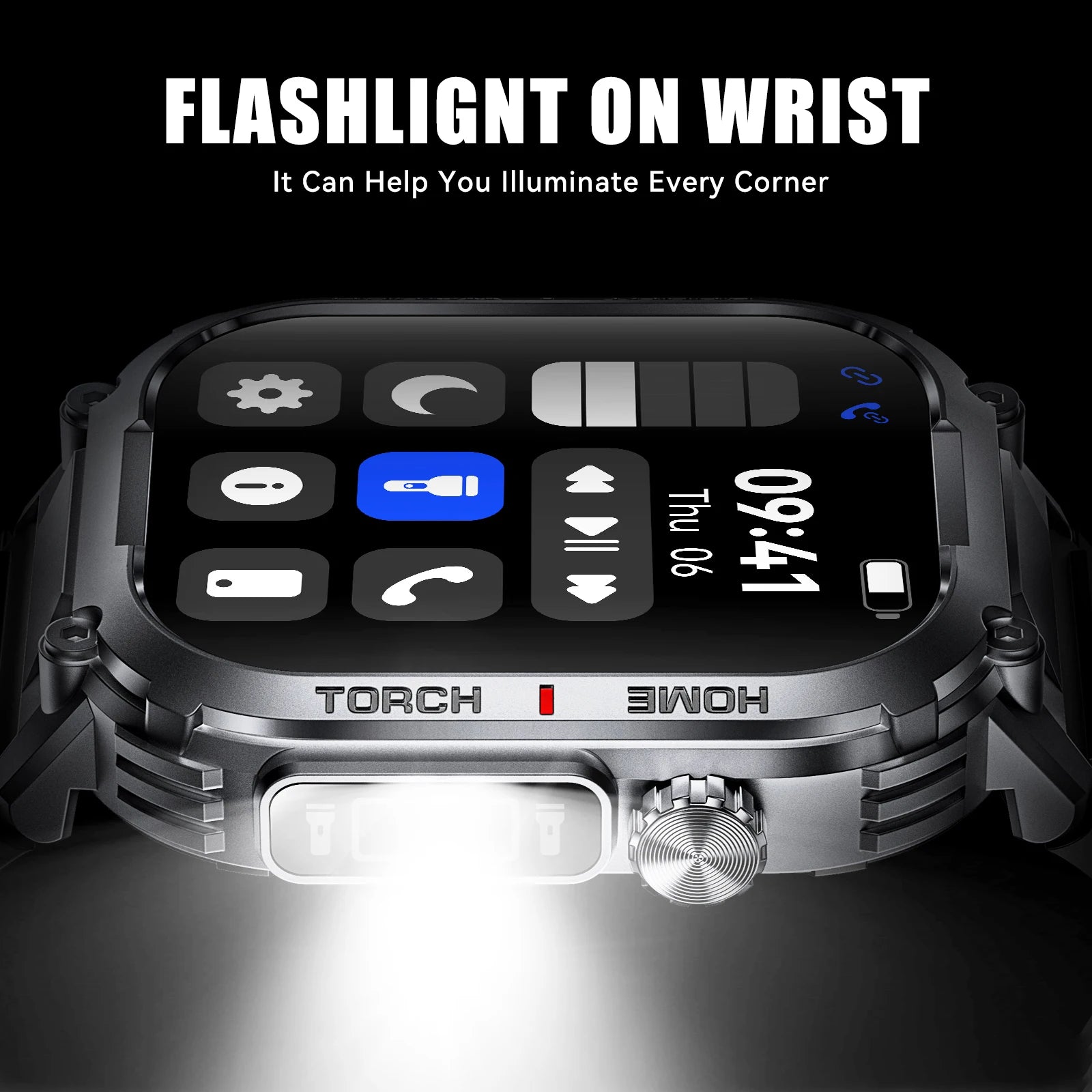 EIGIIS Smart Watch Men 3ATM Waterproof Heart Rate Fitness Tracker