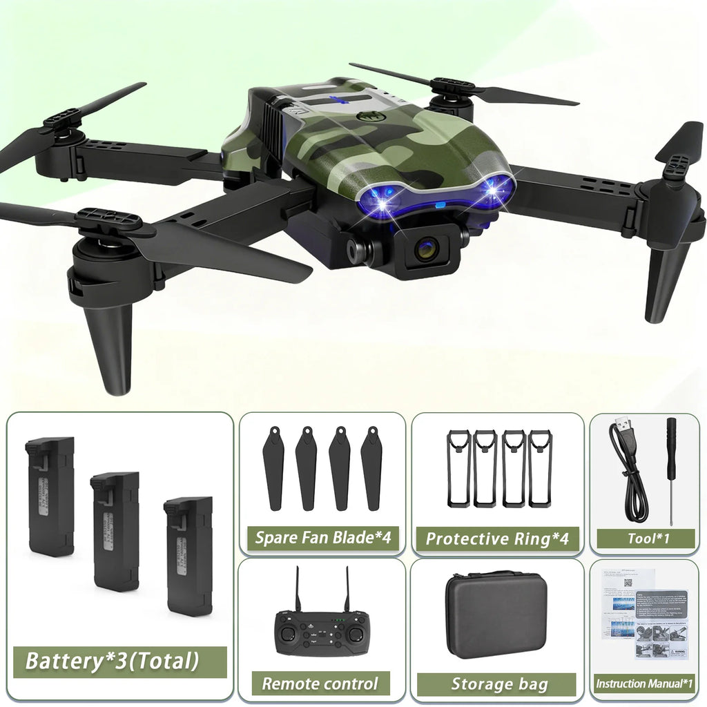 Foldable Drone With Dual HD Cameras, 360 Roll, Takeoff Landing